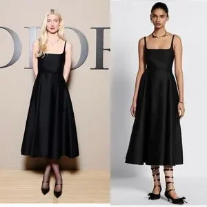 ワンピース Dior Mid-Length Draped Dress With Belt Mid-Length Draped Dress with Belt Bright Red Virgin Wool and